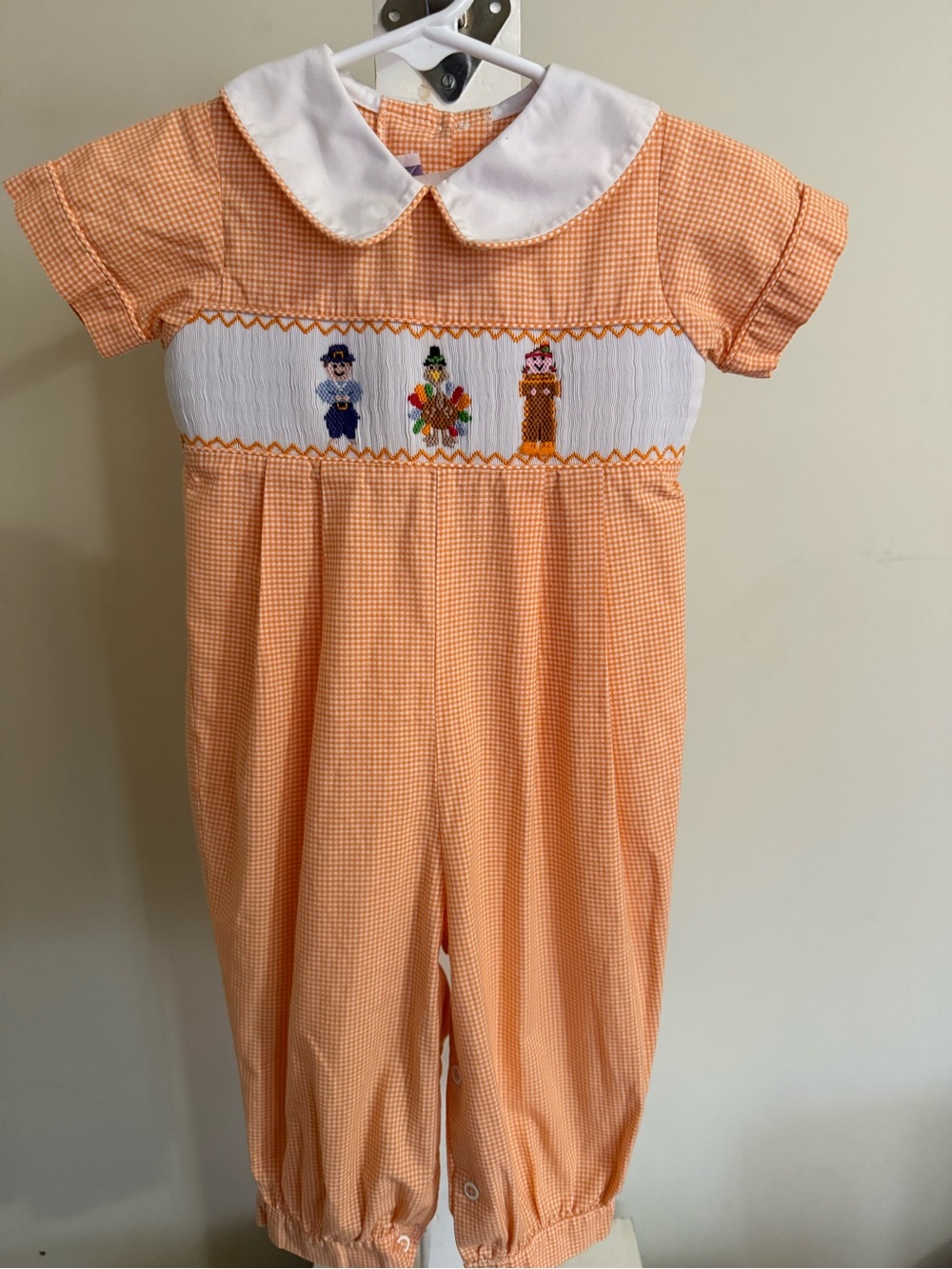Secret Wishes Smocked Thanksgiving Romper